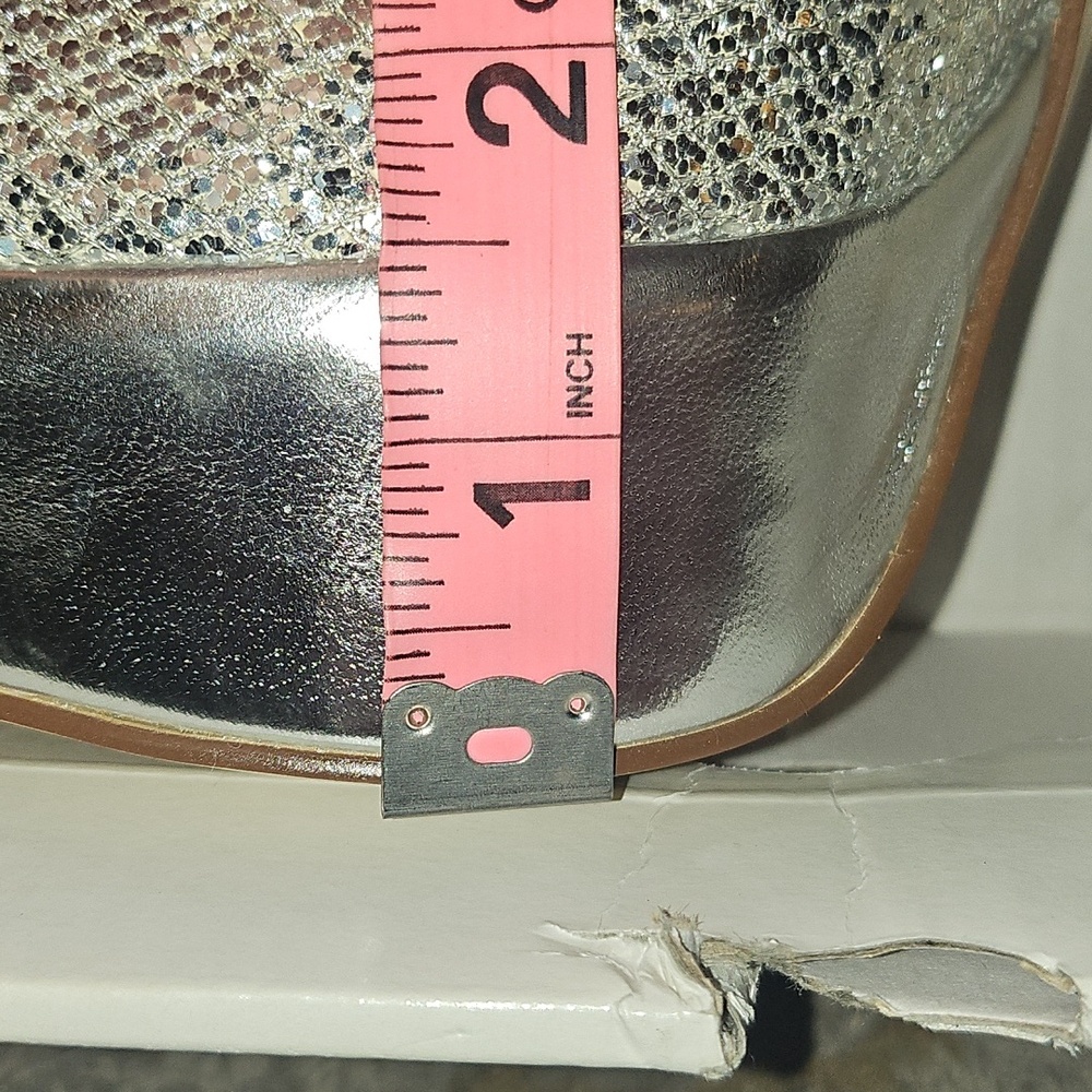 Aldo Fran Silver Platform Heels Size 8 - Picture 15 of 16